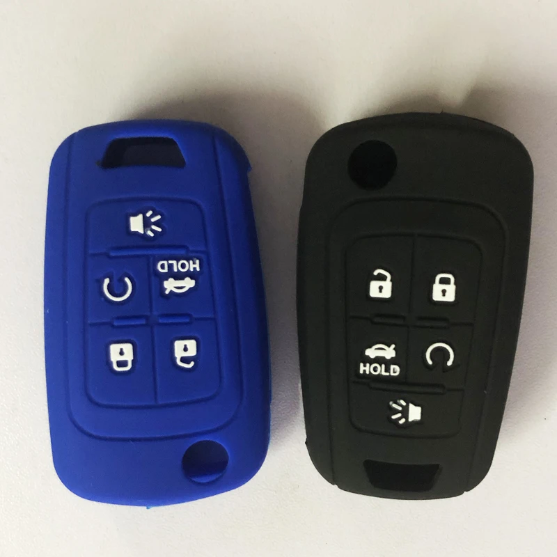 Keyforkess 30pcs Cover chiave in Silicone per auto per Chevrolet Camaro Cruze Equinox Malibu Sonic Volt Spark 5 pulsanti portachiavi -