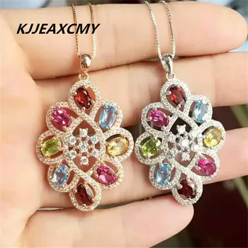 

KJJEAXCMY boutique jewelry, Natural color treasure Daquan necklace pendant, female models inlaid jewelry wholesale, S925 Sterlin