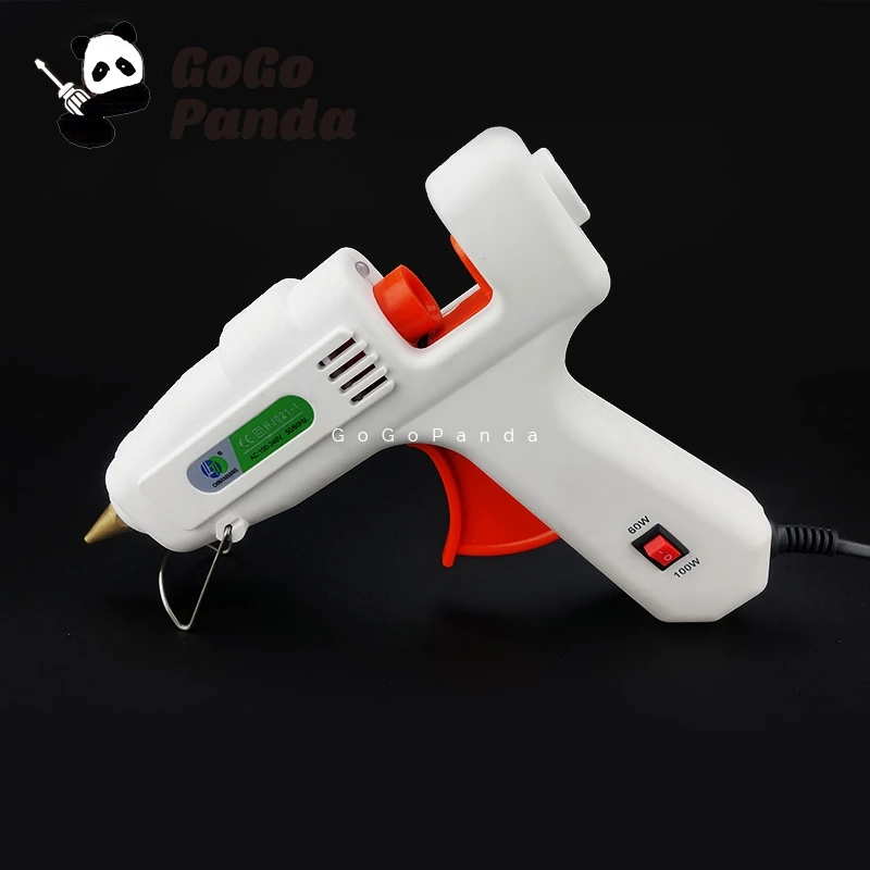 

Free Shipping 60W 100W Double Power DIY Hot Melt Glue Gun Black Sticks Trigger Art Craft Repair Tool with Light HJ021-1