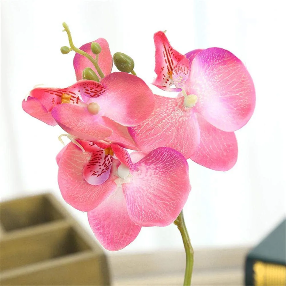 Искусственное растение бонсай свадебные принадлежности бабочка Орхидея бонсай Искусственные цветы украшения в горшках для украшения дома и сада