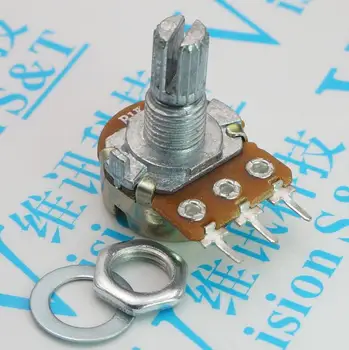 

5pcs WH148 3 feet B10K single volume potentiometer switch Shaft length 15MM B1/2/5/20/50/100/250/500K/1M