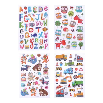 

NICEXMAS 6 Sheets Sticker Assortment Cute Cartoon Animal Sticker Vehicle Sticker for Gift