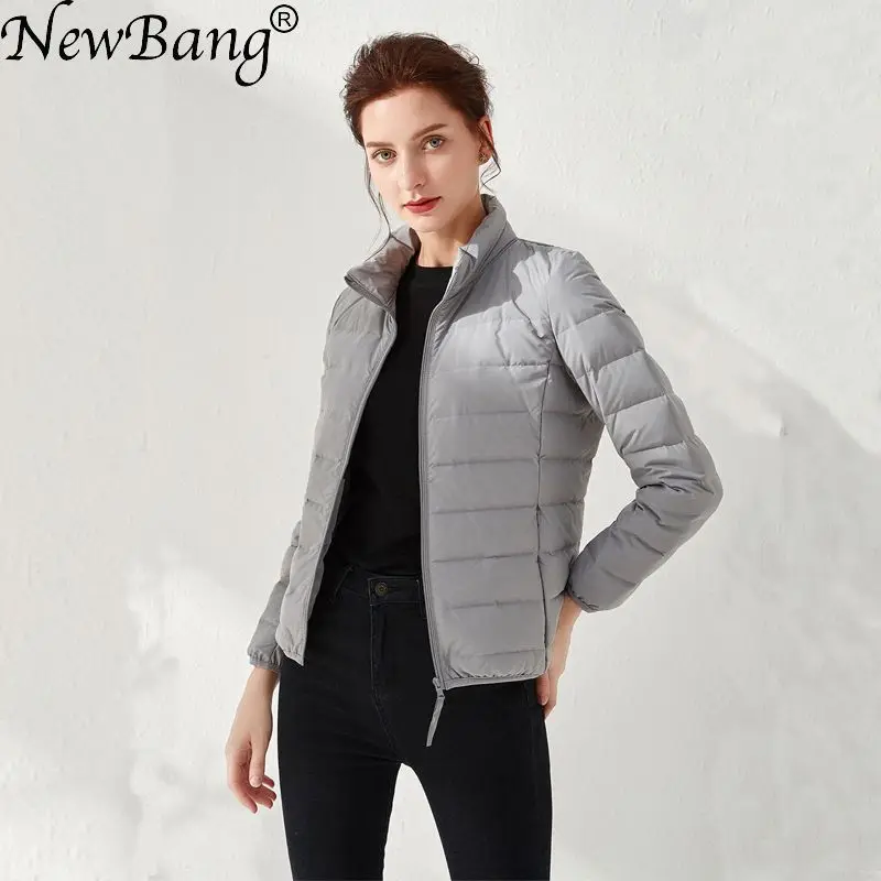 Koop NewBang vrouwen Down Jassen Ultra Light Duck Down Vrouwen Matt Stof Lichtgewicht Jas Warme Vrouwelijke Windbreaker Parka Plus Jassen