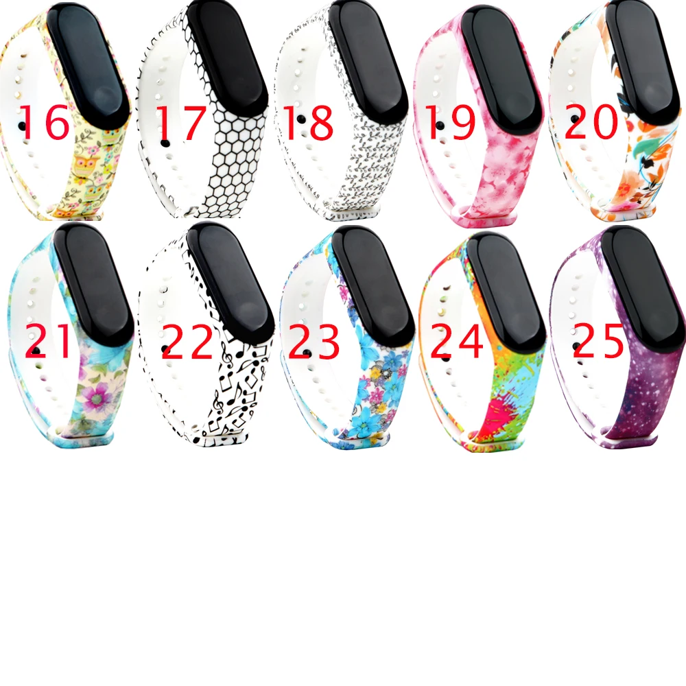 25 цветов, ремешок для Xiaomi mi, 3 ремня, силиконовый браслет для mi band 3, умный Браслет для Xiao mi Band 4, аксессуары