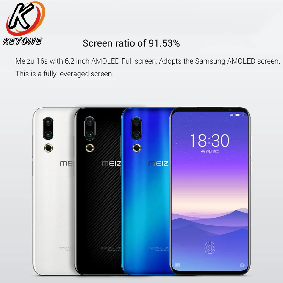 Европейская версия Meizu 16s 4G LTE мобильный телефон 6 ГБ ОЗУ 128 Гб ПЗУ Snapdragon 855