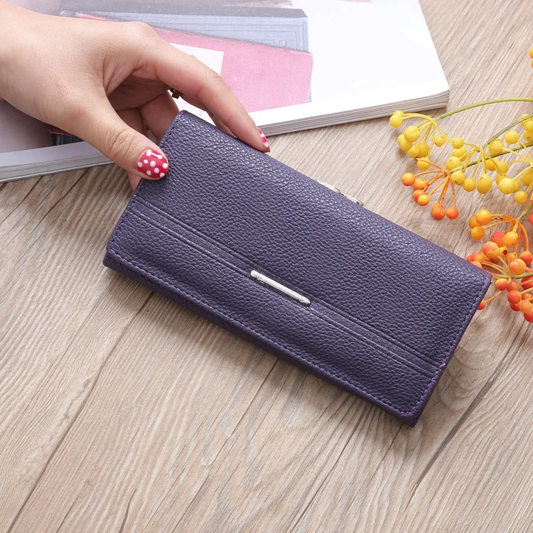 New Style Korean Style Candy Colored Three Fold Wallet Women Mid-length Women's Clutch Bag Quality Female Purse Multi Pocket