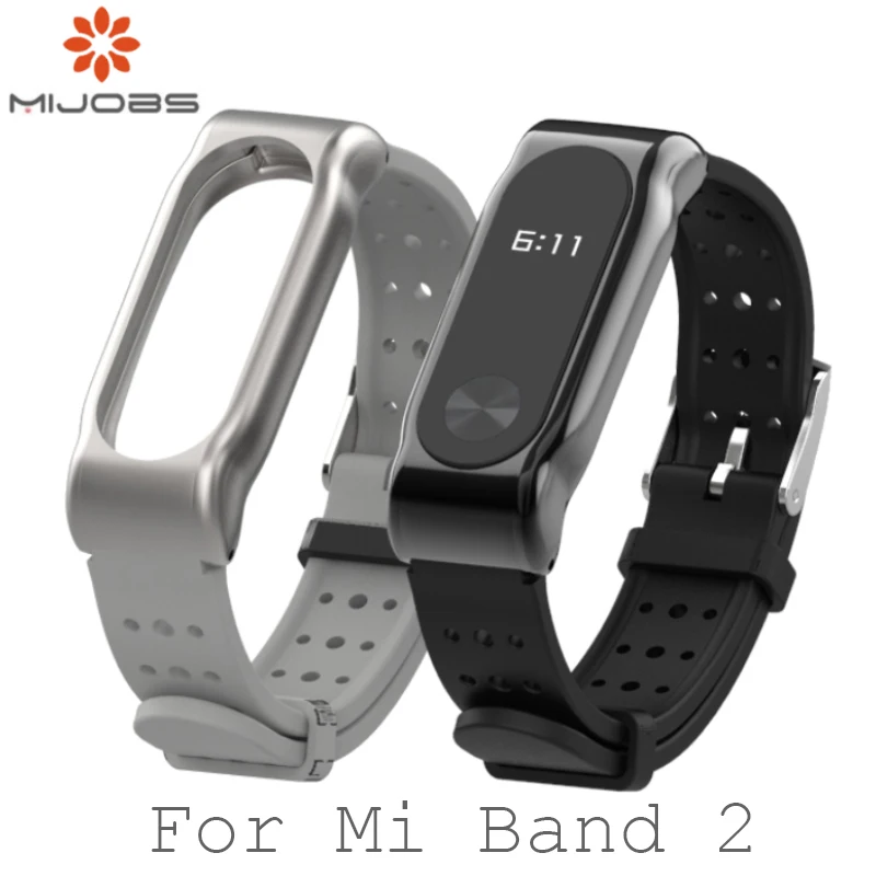 Для Xiaomi mi, 2 ремешка, спортивный браслет, металлический ремешок для mi Band 2, сменный смарт-браслет, аксессуары для mi band 2