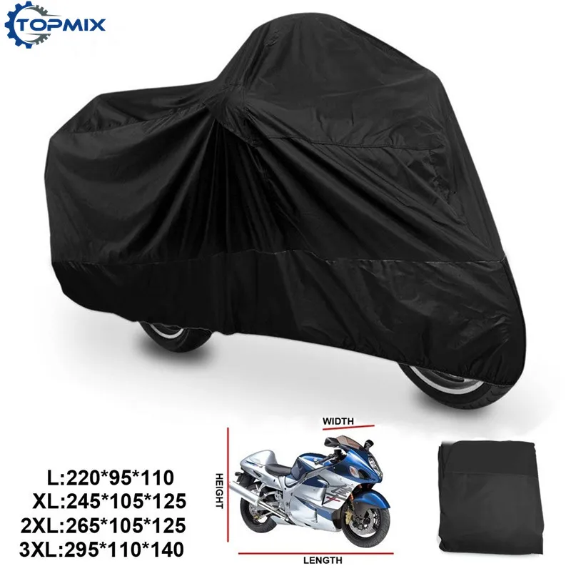 Motorcycle Motor Cover XXL Waterproof Outdoor Rain Dust Protector Black US Ship