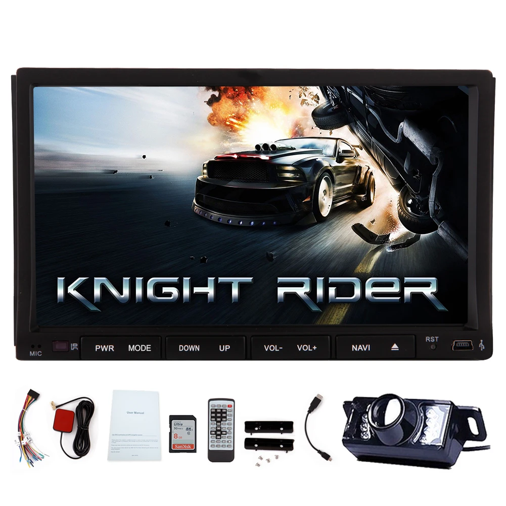 Perfect AMP Bluetooth Music Steering Wheel Radio 2 din Video Car DVD Player GPS Stereo USB Autoradio In Dash System Electronics 0