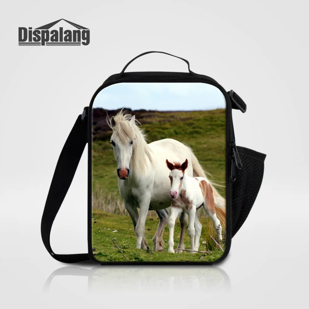 Dispalang Children Lunch Bag For Kids Animal Horse Print Lunch Box ...