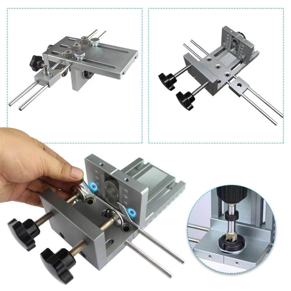 3 в 1 сверлильный перфоратор, оборудование для шкафа, джиг, сверлильная направляющая для мебели, деревообрабатывающие столярные изделия, бурение, дюбель, отверстие, пила, регулируемая