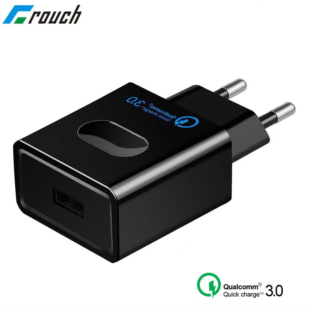 

Crouch USB Charger For Qualcomm Quick Charger QC3.0 phone charge 5v 3A EU Plug Fast Charging For Samsung S8 Xiaomi Huawei P10 LG