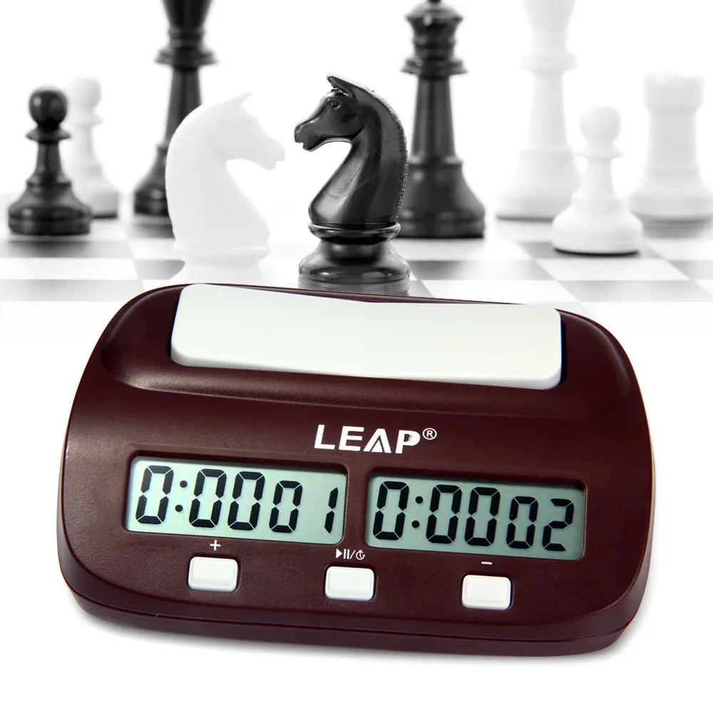 

LEAP Professional Digital Chess Clock Count Up Down Timer Electronic Board Game Player Set Portable Handheld Man Piece Master