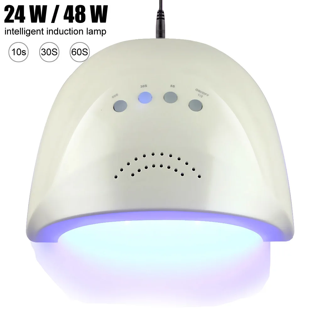 

24/48W Sensor Nail Dryer 5S 30S 60S Set Time LEDUV Lamp For Manicure White Light For Nail Polish Nail Gel Nail Art Tools
