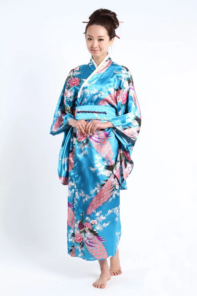Ярко-розовое японское традиционное женское шелковое кимоно юката вечернее платье для выступлений танцевальное платье костюм на Хэллоуин один размер B-016