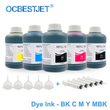 5x250 мл универсальные чернила на основе красителя пополнения чернил комплект для Epson Stylus Pro 7700 9700 T3000 T5000 T7000 T3200 T5200 T7200 T3270 T5270 T7270