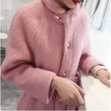 Winter Wool Coat For Women Warm With Belt Woolen Jacket Cashmere Coats European Fashion Outerwear yuoomuoo new women wool coat autumn winter medium long female cashmere coat european style ladies warm casual grey woolen coats