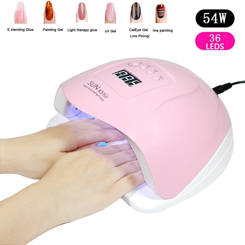 

SUNX5PLUS 54W UV LED Nail Lamp UV Lamp Professional Sunlight Nail Gel Dryer Machine Fingernails Curing Equipment Nail Art Tool