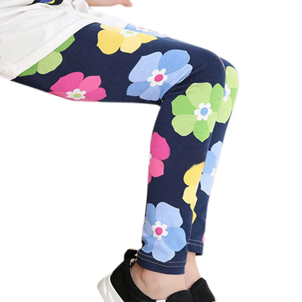 

modis Children girls leggings Trousers Printing Leggings Flower Kids Classic baby Girls Pencil Pants girls pants Leggings hot#06