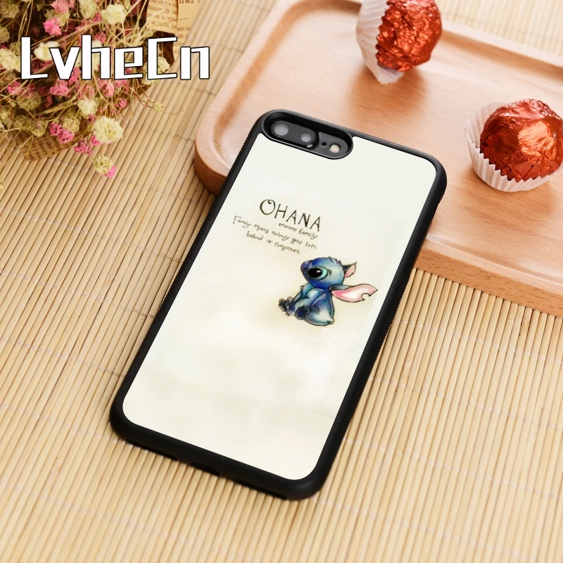 LvheCn Ohana означает семейный Лило Стич Цитата чехол для телефона iPhone 5 6s 7 8 plus 11 pro X XR XS