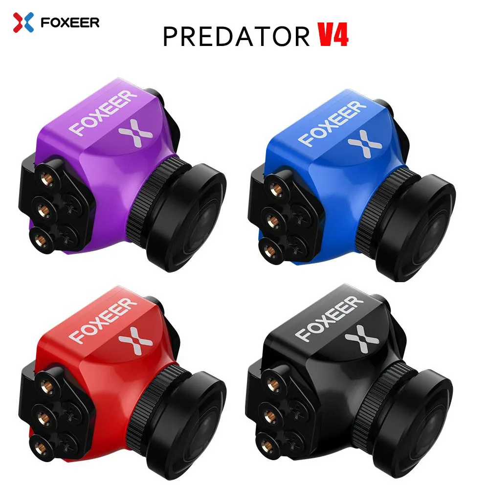 Foxeer Predator V4 FPV камера гоночный Дрон мини-камера 16:9/4:3 PAL/NTSC переключаемый Супер WDR, osd 4 мс задержка Upgarded PredatorV3