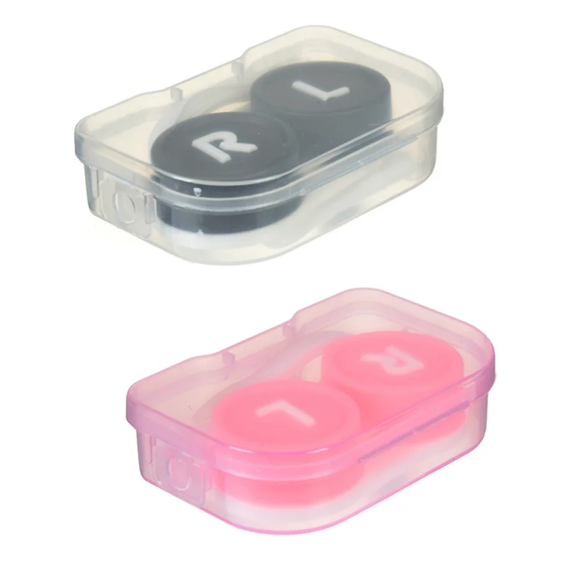 

1PC Transparent Plastic Contact Lens Case Portable Travel Accessories Contact Lens Storage Box Eyeglasses Spectacles Holder