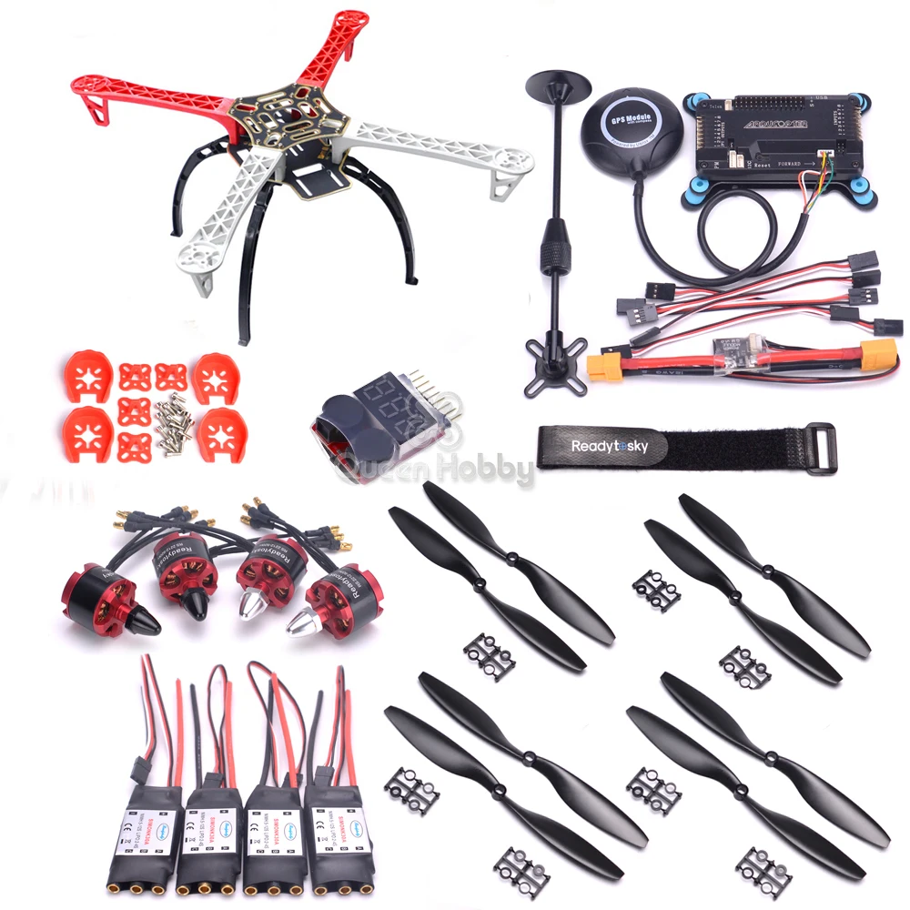 

F450 450mm PCB Quadcopter Frame APM2.8 APM 2.8 flight controller 7M GPS Power Module 2212 920kv 30A simonk ESC 1045 Propeller