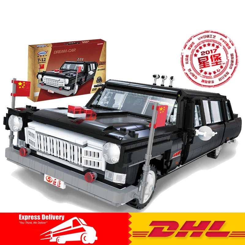 

XingBao 03003 Block 2327Pcs Genuine Creative MOC Technic Series The HongQi Master Car Set Building Blocks Bricks Toys Model