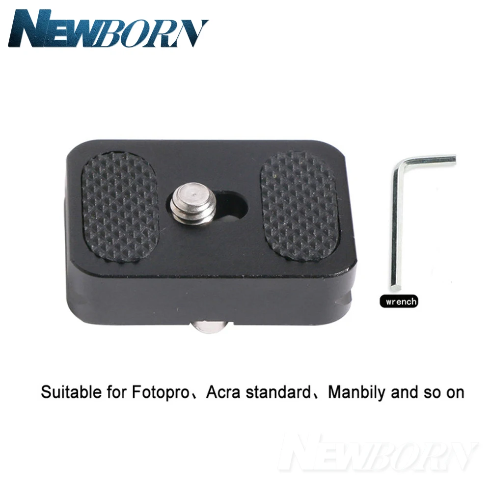 Tripod Monopod 25mm Width Quick Release Plate With 1/4" Screw For Ball Head Arca Swiss Benro