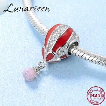 

Love travel 925 Sterling Silver blue zircon fire balloon beads fashion 2018 Fit Original Pandora Charm Bracelet Jewelry making