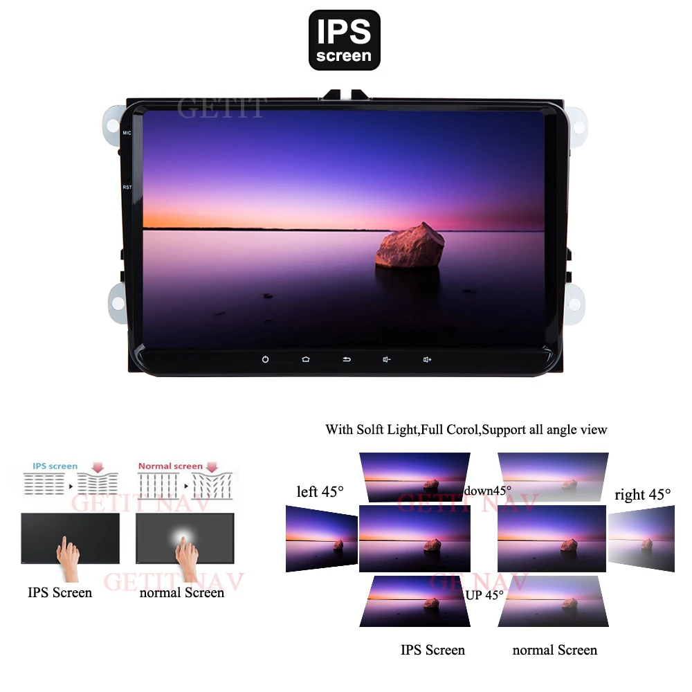 Sale Android 9.0 Car Multimedia PLAYER for vw Seat Altea Toledo GOLF 5/6 Polo Passat B6 CC Tiguan Touran Stereo Radio GPS 3