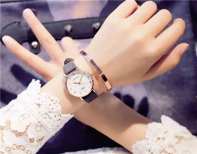 

Belt men's watch casual belt men's and women's student watch luminous retro quartz female watch large and luxurious