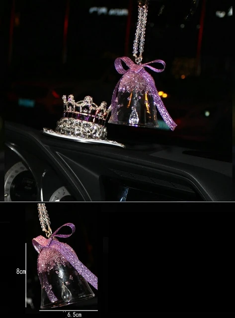 Noble Purple Diamond Car Interior Accessories For Women Crystal