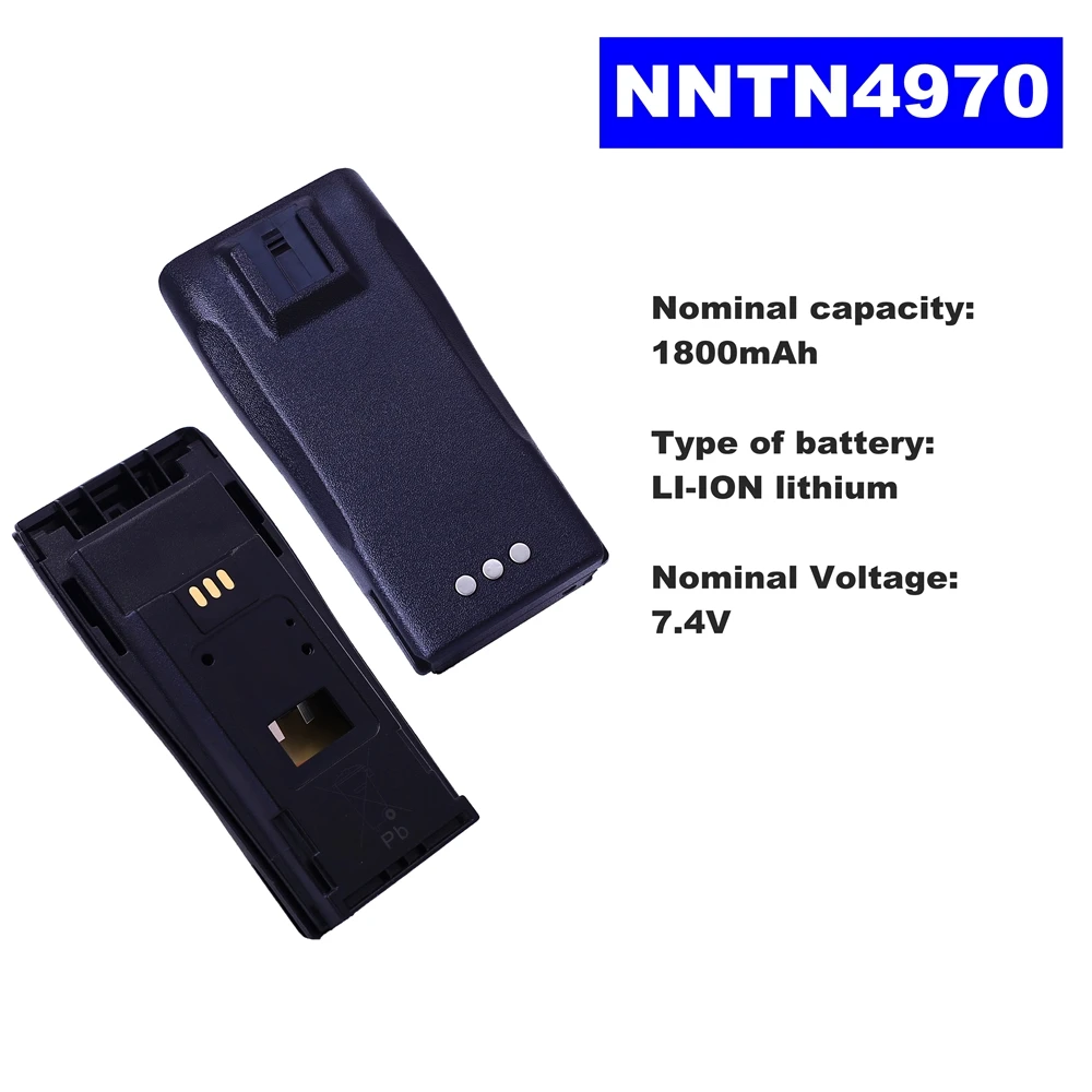 Литий-ионный аккумулятор NNTN4970 для рации Motorola, 7,4 В, 1800 мАч, CP140/040/380 EP150/450 DP1400/3688 GP3688