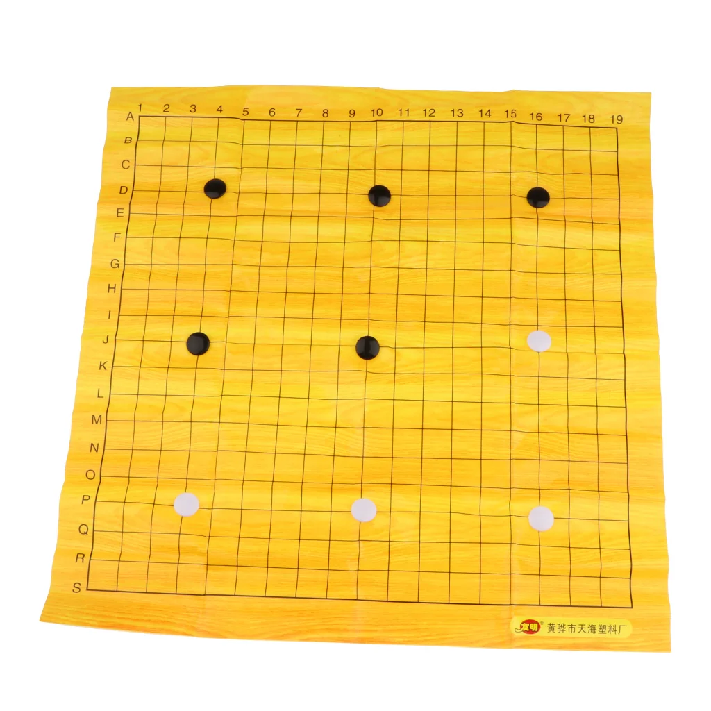 Foldable Game of Go Board Game WeiQi Chessboard Full Set Plastic