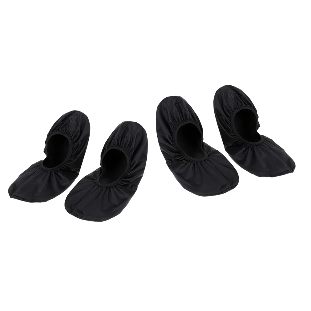 2 Pair Durable Bowling Shoe Covers Non Skid Shoe Shield - Black (XL) Waterproof Bowling Shoe Covers 