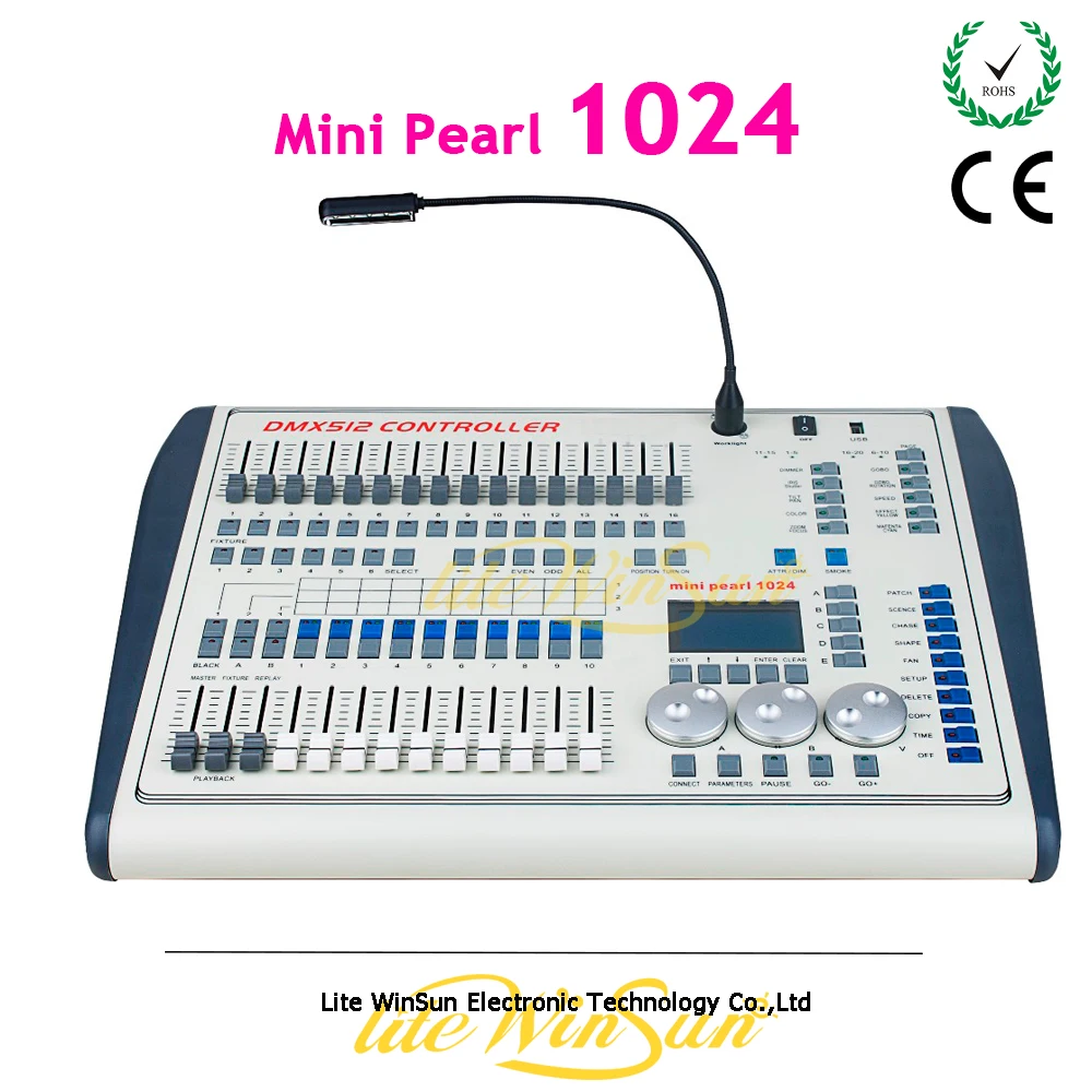 

Litewinsune Mini Pearl 1024 DMX Controller For Moving Head Light DMX Lighting Controller With FASE,WAVE DMX Controller New
