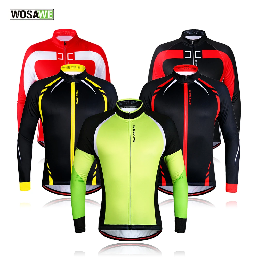 

WOSAWE Men Winter Thermal Fleece MTB Bike Bicycle Cycling Jersey Outdoor Sport Running Jacket Coat Cycling Clothing