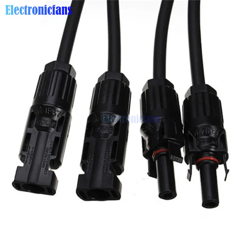 

2 Branch Y Type 3 Way Plug Parallel Connection of Battery Plate Assembly MC4 Solar Photovoltaic Panel Adaptor Cable Connector