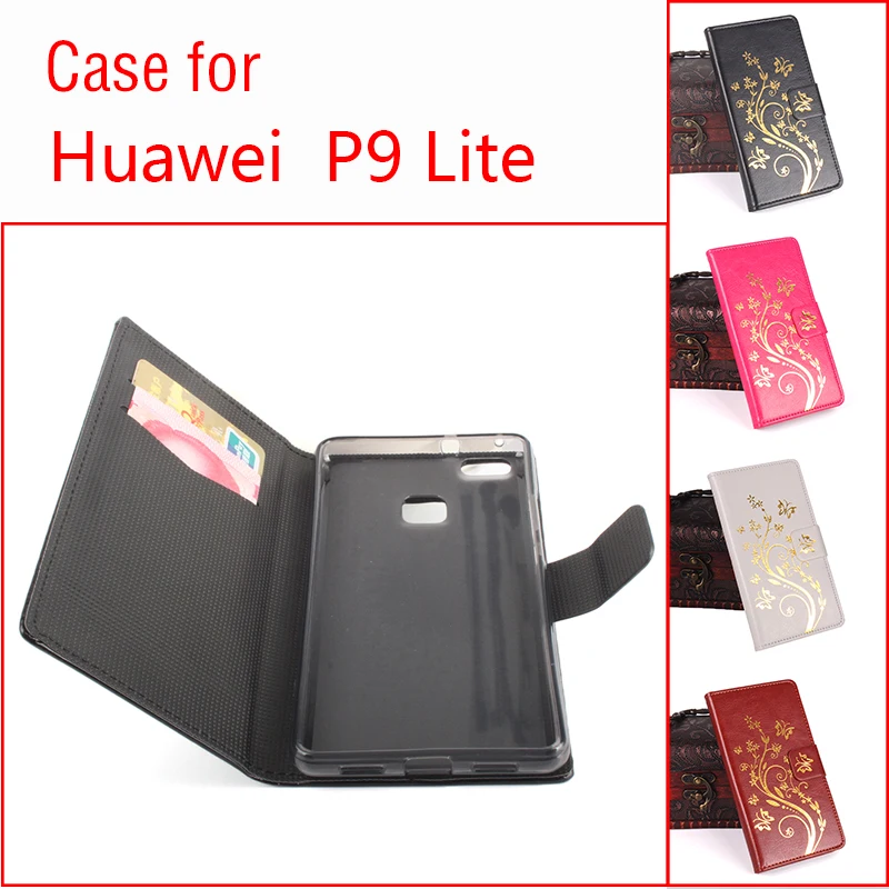 

Phone Cover For Huawei P9 Lite Case Flip Luxury Leather Wallet Phone Bag Case For Huawei P9 Lite mobile phone holster