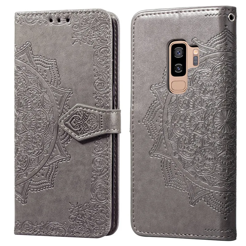 For Samsung S10 S9 S8 A6 Plus S7 A6 2018 Case Luxury Leather Phone Case For Samsung Galaxy S9 S10 Plus Flip Magnetic Wallet case samsung silicone cover