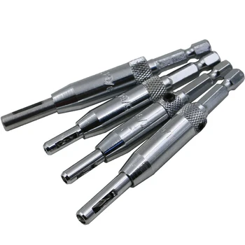 

5/64 7/64 9/64 11/64 4pcs/lot HSS Self Centering Drill Bits Hinge Drill Bit Hexagon Driller for Carpenter Furniture Makers
