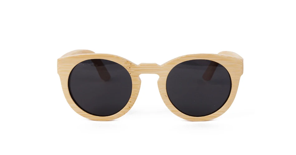 BerWer деревянные модные солнцезащитные очки для женщин круглые поляризованные линзы бамбуковая оправа солнцезащитные очки UV400