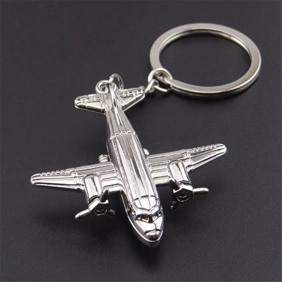 Новая модная модель самолета, брелок для ключей в форме подарка, оригинальные металлические брелки для мужчин, держатель для ключей wo для мужчин, подарочное ювелирное изделие