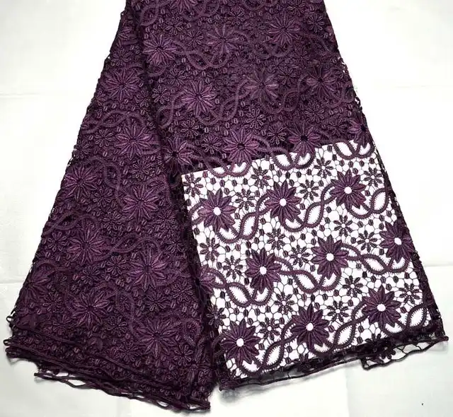 wholesale price african maroon guipure lace fabrics 2016 for sewing nigerian wedding dresses