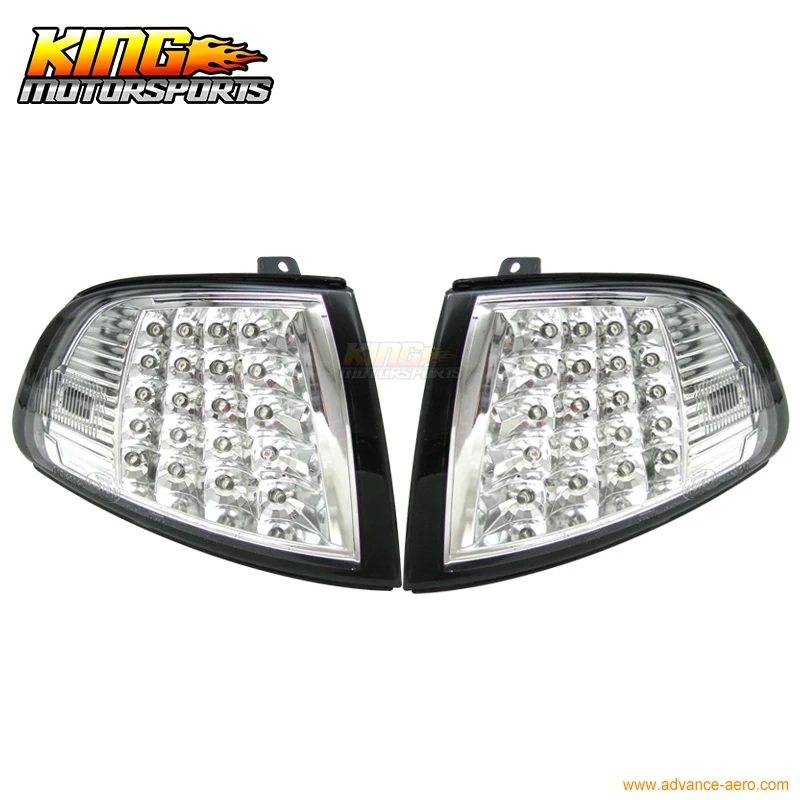 Fit For 92 95 Civic 2Dr 3Drr EG Chrome Clear Led Corner Lights Signal
