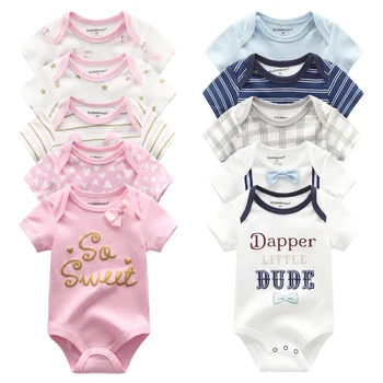 2021 5PCS/Lot Baby Boys Clothes Unicorn Girls Clothing Bodysuits Baby Girls Clothes  0-12M Newborn 100%Cotton Roupas de bebe 1