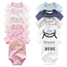 2020 5PCS/Lot Baby Boys Clothes Unicorn Girls Clothing Bodysuits Baby Girls Clothes 0-12M Newborn 100%Cotton Roupas de bebe