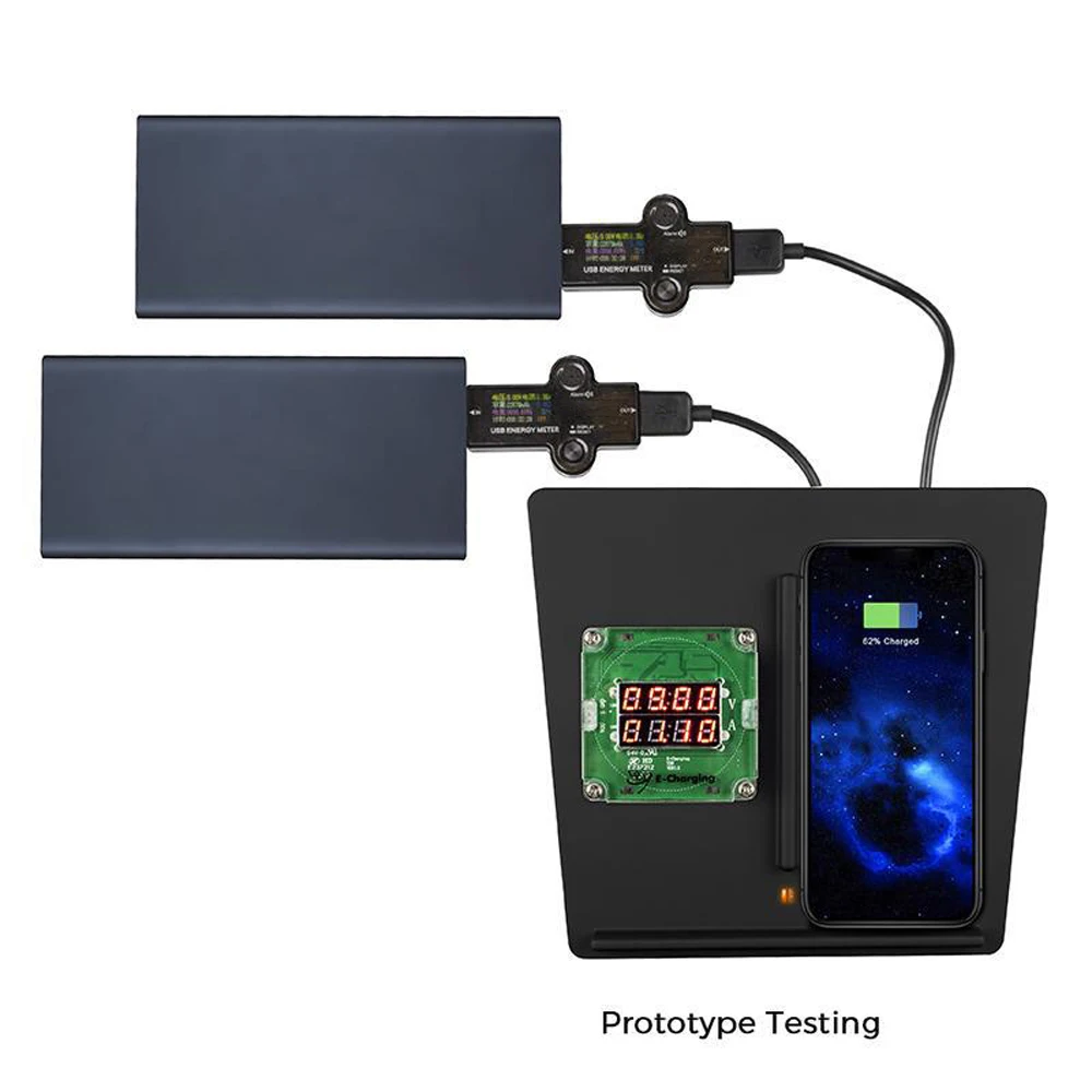 

Wireless Charging Pad for Tesla Model 3 with Dual USB Ports Dual Phones on Board Customized Phone Charger Pad Panel Holder Pad