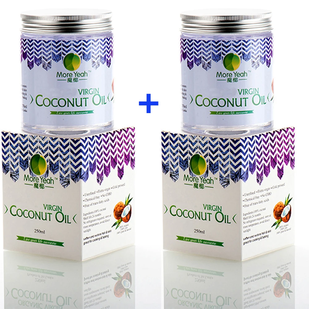 2X250 мл натуральное кокосовое масло натуральное масло для кожи уход за волосами и кожей/Средство для снятия макияжа/массаж тела